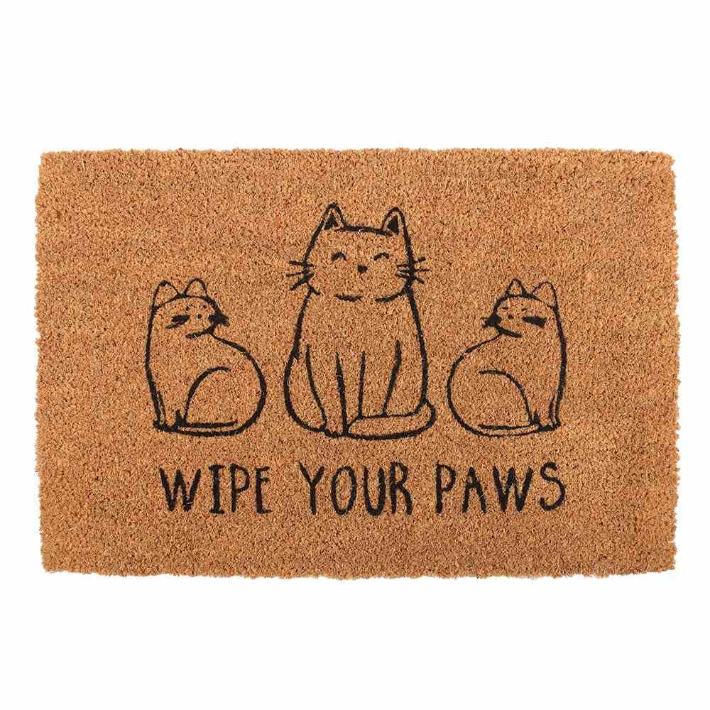 Something Different - Natural Wipe Your Paws Cat Deurmat - Bruin